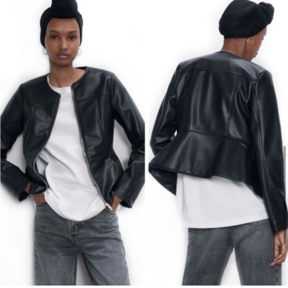 Zara leather jacket - Picture 4 of 11